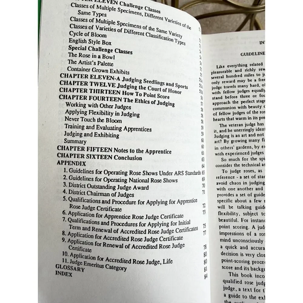 American Rose Society Judges Handbook Guidelines for Judging Roses 1993